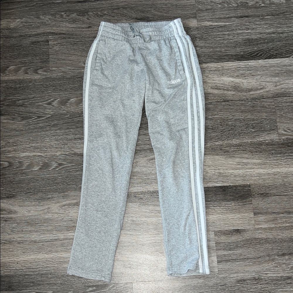 Adidas Womens (XS) High Waisted Light Gray Joggers